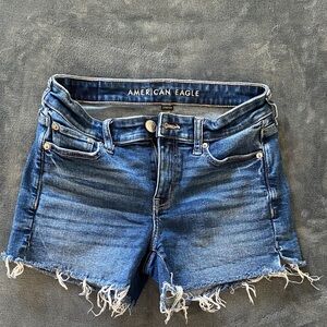 American Eagle Outfitters Distressed Blue Jean Shorts